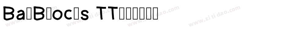 BadBlocks TT字体转换